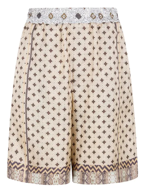 Pierre-Louis Mascia Aloe geometric-print shorts Neutrals ALOESPN11765518014101