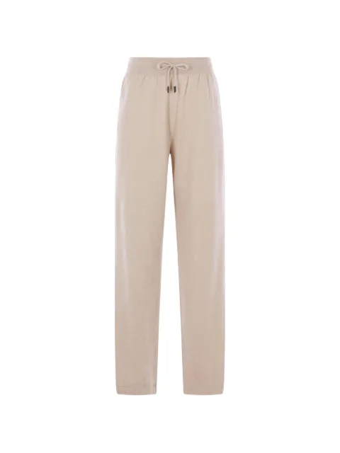 Loro Piana drawstring-fastening track pants Neutrals FAP0177