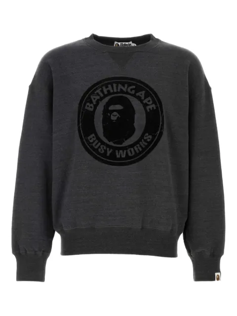 A BATHING APE® long-sleeve graphic sweater Grey 1K80113007