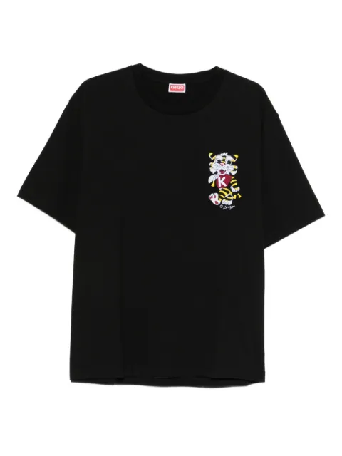 Kenzo embroidered T-shirt Black FG55TS4044SY