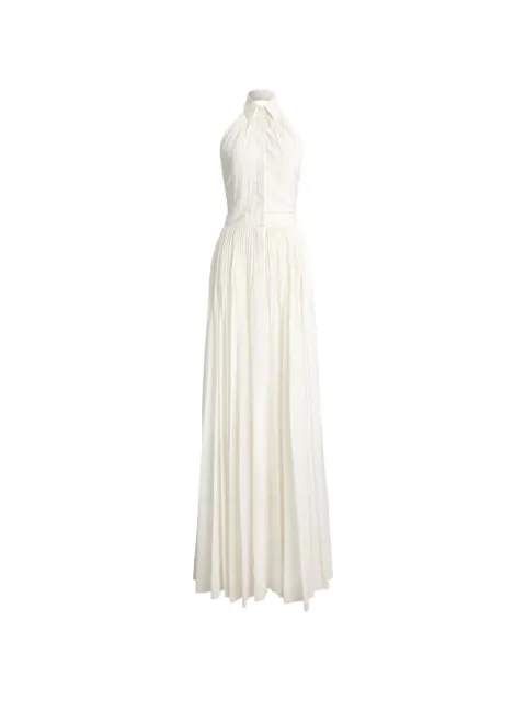 Ralph Lauren Collection Eldred pleated maxi dress Neutrals 290P15610001
