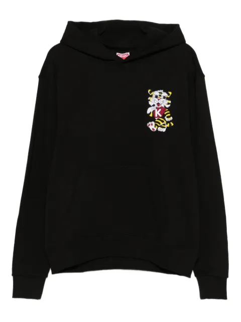 Kenzo Wild Tiger graphic hoodie Black FG55HO2044MJ