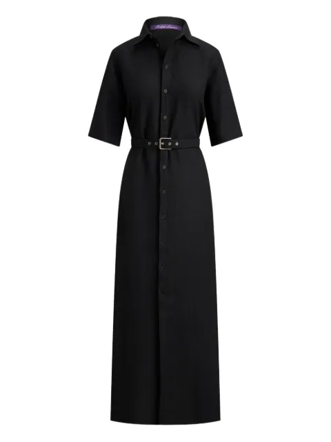 Ralph Lauren Collection Carol buckled shirt maxi dress Black 290P15820001