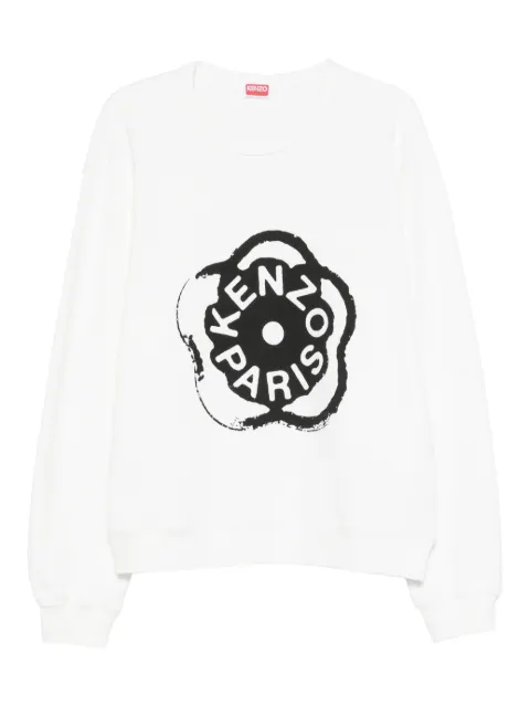Kenzo floral-logo print sweatshirt White FG55SW5094MJ