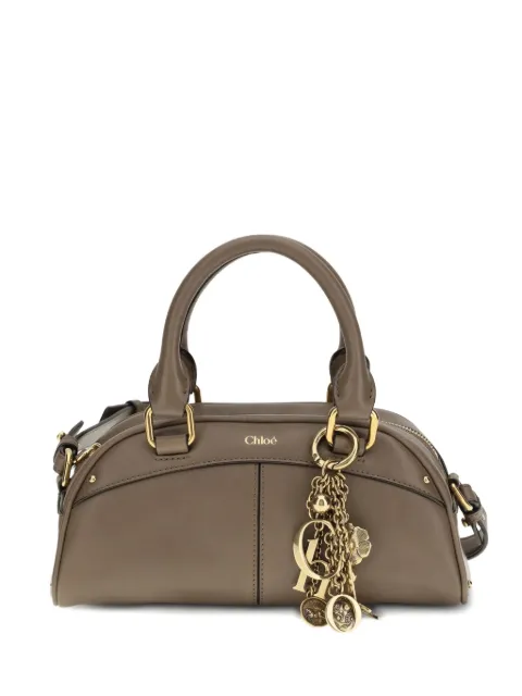Chloé small Bowling leather tote bag Neutrals CH26SS956Q86