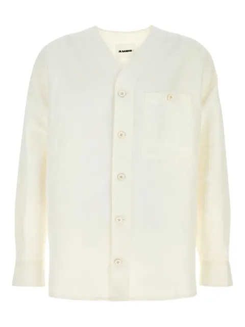 Jil Sander buttoned chest-pocket shirt Neutrals J47DL0177J65348