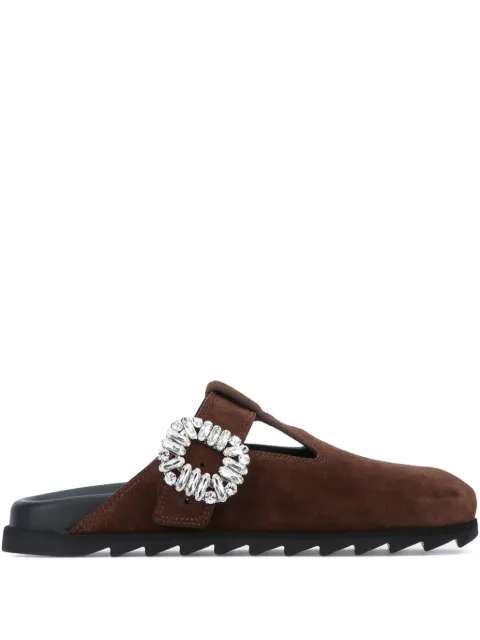 Roger Vivier Slidy Viv T-strap mules Brown RVW62542100HG0