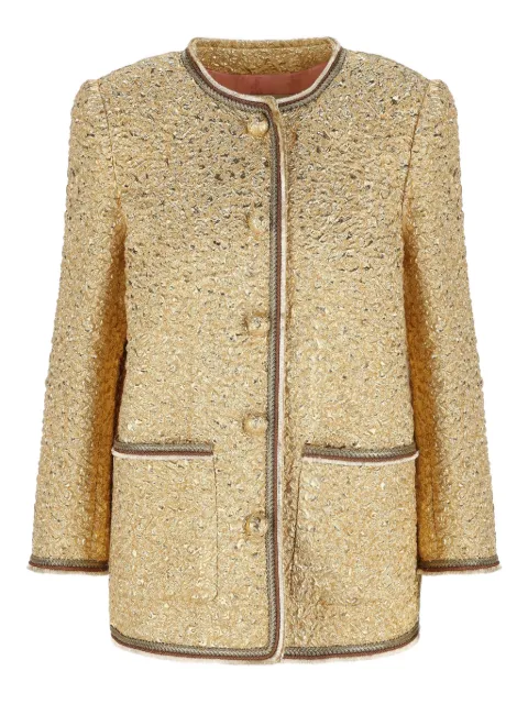Valentino Garavani Jacquard Cloque Caban Gold BCJ4159WU