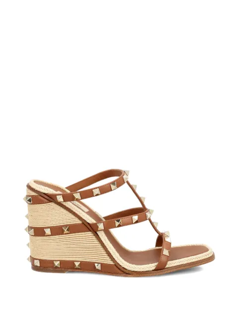 Valentino Garavani Rockstud wedge sandals Brown WS0IJ7HJQ