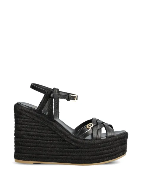 Valentino Garavani logo-detail heeled espadrilles Black WS0PA0RLE