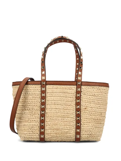 Valentino Garavani studded top-handle shoulder bag Neutrals WB0R05UEN