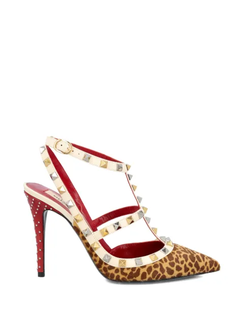 Valentino Garavani studded-embellishment T-strap pumps Neutrals WS0393LIX