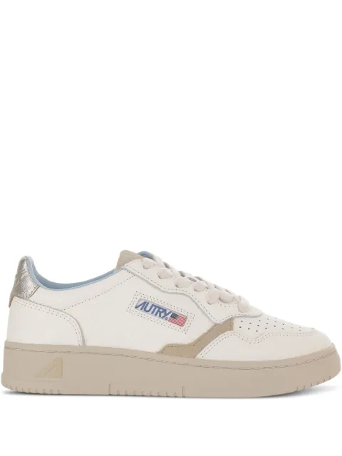 Autry Medalist perforated suede overlay trainers Neutrals AULWNE15