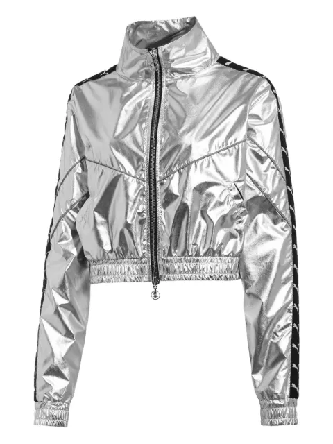 PUMA cropped zip T-shirt Silver 57862782