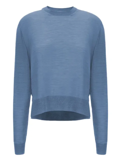 Jil Sander mélange-effect knitted top Blue J01GP0003J14501451