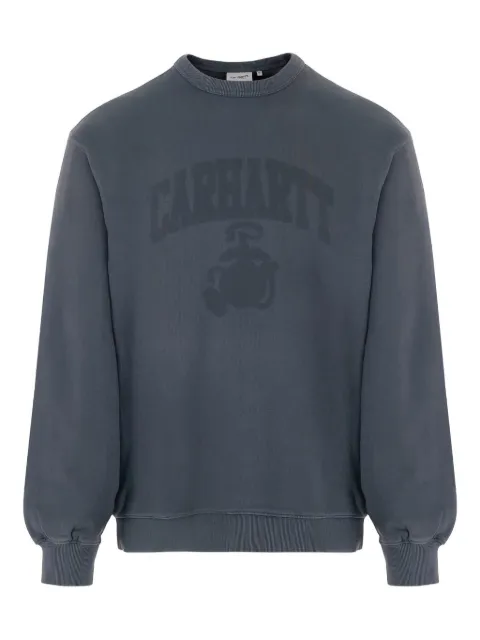 Carhartt WIP logo-print crew-neck sweatshirt Blue I0360656003