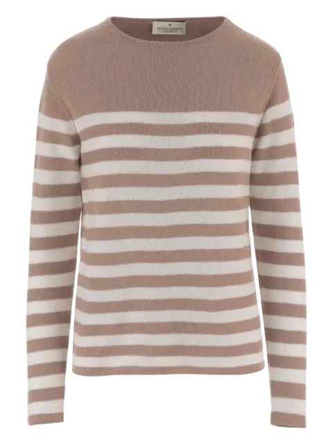 Bruno Manetti striped cashmere jumper Brown R2C103414