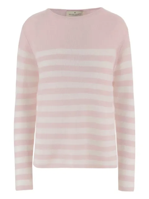 Bruno Manetti striped cashmere jumper Pink R2C103340