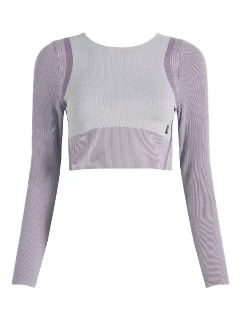 On Studio knitted long-sleeve crop top Purple 1WF10263857