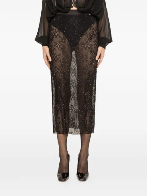 NISSA lace maxi skirt Black FS16322