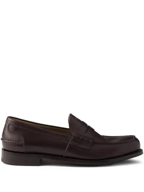 Prada leather loafers Brown 2DB238FX000UZE