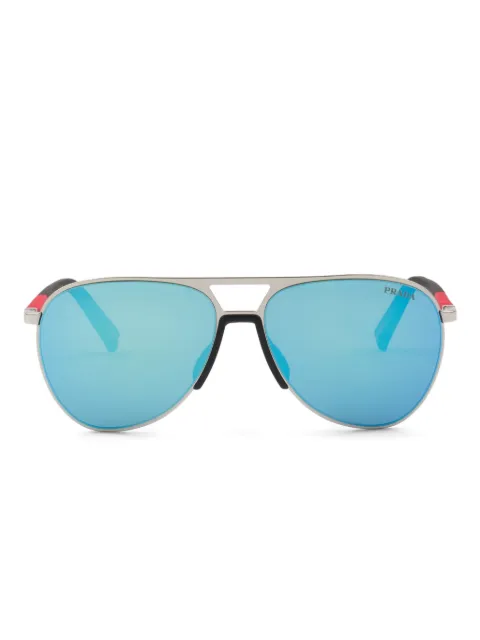 Prada Eyewear Linea Rossa metal-frame sunglasses Silver SPS53ZC059M1BC