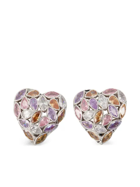 Self-Portrait heart-shaped earrings Silver RS26617EMU