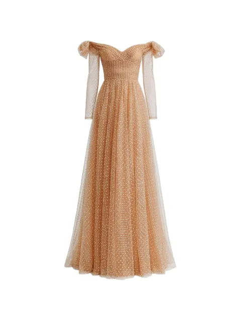 Gemy Maalouf off-the-shoulder gown Neutrals EDPF241930LD