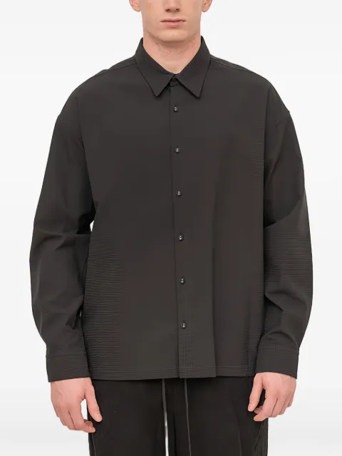 The Viridi-Anne button-up shirt Black DOBBYSHIRT