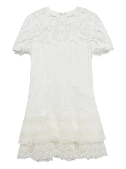 SIMKHAI Signature Paislee lace-detail mini dress White SI1095HWHITE