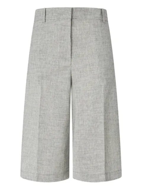 PINKO slub shorts with pressed pleat detail Grey 106920A3AS