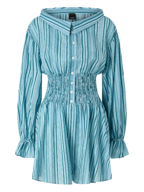 PINKO striped cotton playsuit Blue 106659A36E