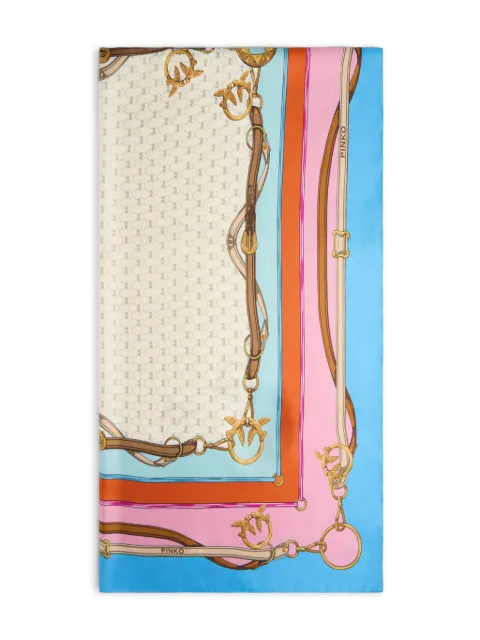 PINKO scarf with multicoloured print Blue 106656A39N