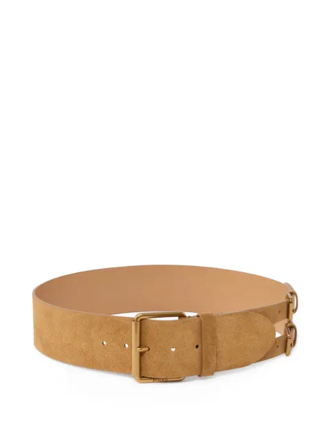 PINKO split leather belt with straps, 6 cm Neutrals 106647A35V