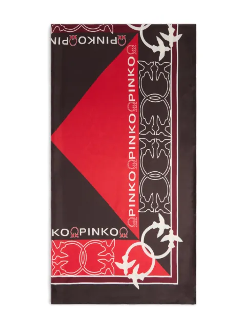 PINKO two-tone scarf with logos Purple 106656A39M