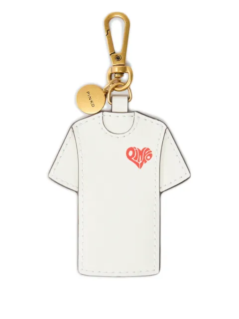PINKO PINKO Is Amore T-shirt charm keyring White 106363A0F1