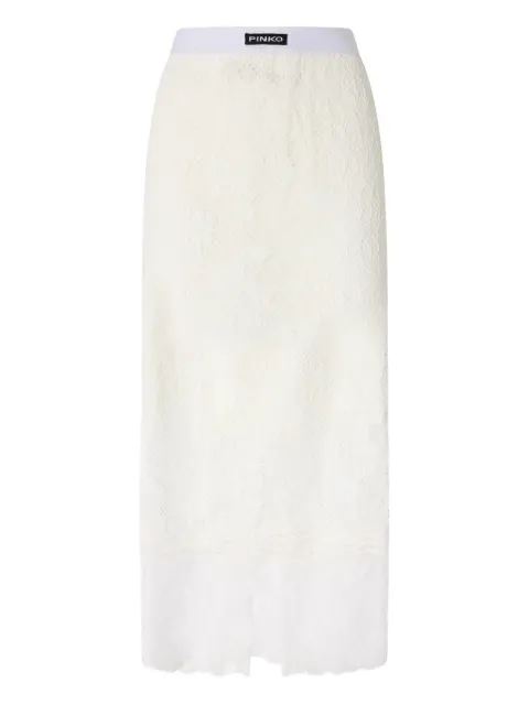 PINKO midi skirt in lace with slits Neutrals 106664A381
