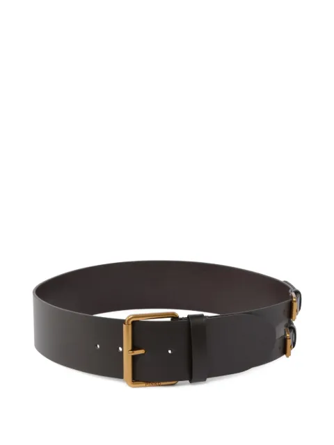 PINKO buckle leather belt Brown 106647A1AC
