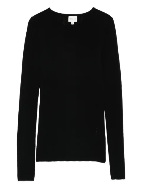 HERSKIND crew-neck knitted long-sleeved T-shirt Black 5831825