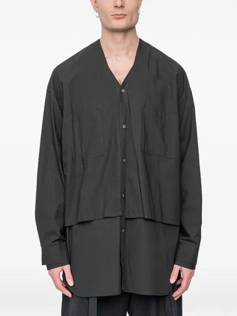The Viridi-Anne button-up chest-pocket shirt Black MENSSHIRT