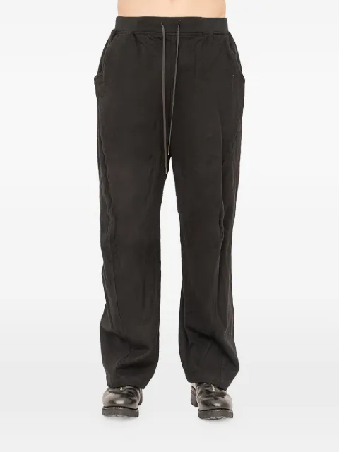 The Viridi-Anne drawstring-fastening trousers Black EMBROIDEREDTWILWIDETROUSERS
