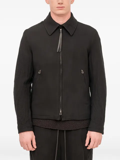 The Viridi-Anne zip-up jacket Black EMBROIDEREDTWILZIPUPJACKET