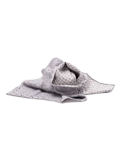 Brunello Cucinelli patterned silk scarf Grey MX8670091CPT68