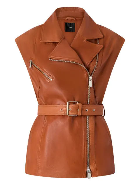 PINKO belted gilet Brown 106232A31X