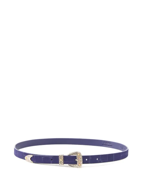 PINKO Aura buckle leather belt Purple 106972A2YW