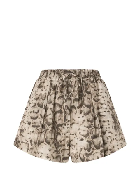 PINKO snake-print shorts Neutrals 106964A3B1