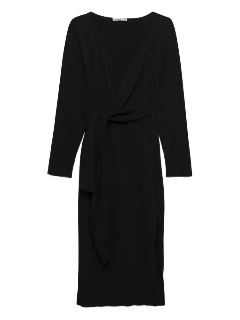 SIMKHAI Skyla tie-waist cotton midi dress Black SI1074CAP