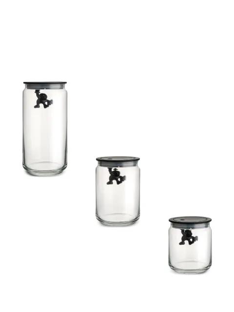 Alessi figure jars (set of three) White AMDR0456B