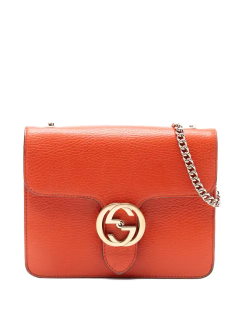 Gucci Pre-Owned 2016-2025 Small Dollar Calfskin Interlocking G crossbody bag Orange 1S17AGDIFX1EMTJE