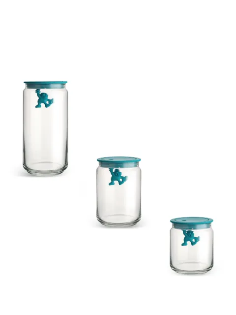 Alessi figure jars (set of three) White AMDR0456AZ